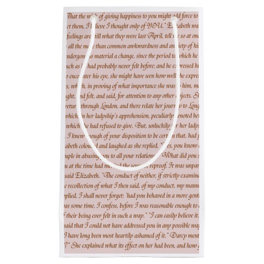 Stolz-und Vorurteil-Zitat Kleine Geschenktüte (Vorderseite)