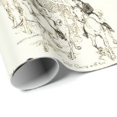 Stolz und Vorurteile Beige Sepia Toile Quotes Geschenkpapier (Rolleneckpunkt)