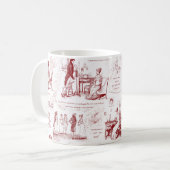 Stolz und Vorurteile für Rote Toile Kaffeetasse (Vorderseite Links)