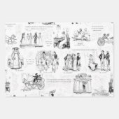 Stolz und Vorurteile für Schwarz-weiße Toilettenar Geschenkpapier Set (Vorderseite 2)