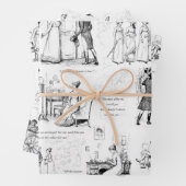 Stolz und Vorurteile für Schwarz-weiße Toilettenar Geschenkpapier Set (Beispiel)