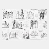 Stolz und Vorurteile für Schwarz-weiße Toilettenar Geschenkpapier Set (Vorderseite)