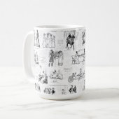 Stolz und Vorurteile für Schwarz-weiße Toilettenar Kaffeetasse (Vorderseite Links)