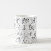 Stolz und Vorurteile für Schwarz-weiße Toilettenar Kaffeetasse (Mittel)