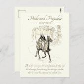 Stolz und Vorurteile Herr Bingley über das Schwarz Postkarte (Vorne/Hinten)