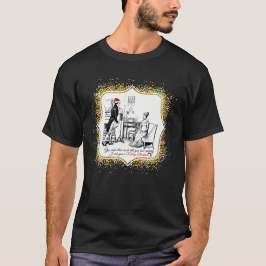 Stolz und Vorurteile Jane Austen Ardently Christma T-Shirt (Vorderseite)