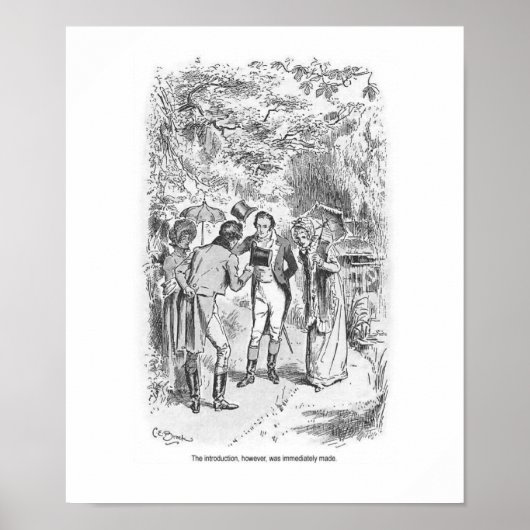 Stolz und Vorurteile Jane Austen Ladys Wall Art Poster (Vorne)