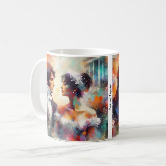 Stolz und Vorurteile Kaffeetasse (Vorderseite Links)