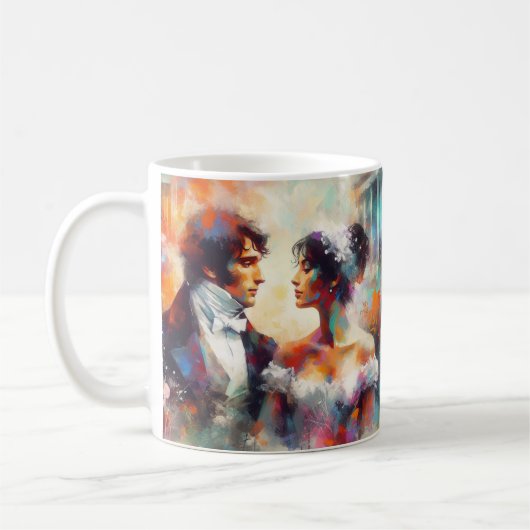 Stolz und Vorurteile Kaffeetasse (Links)