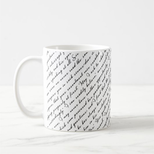 Stolz und Vorurteile Kaffeetasse (Links)