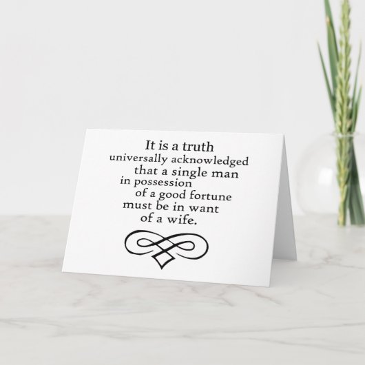 Stolz und Vorurteile Karte (Vorderseite)