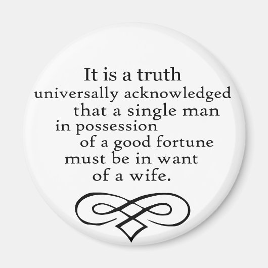 Stolz und Vorurteile Magnet (Vorne)