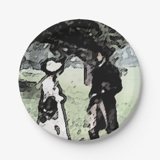 Stolz und Vorurteile Pappteller (Vorderseite)