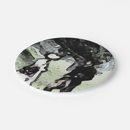 Stolz und Vorurteile Pappteller (Schrägansicht)