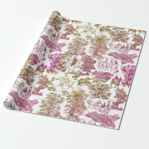 Stolz und Vorurteile Pferde Lila Gold Toile Geschenkpapier