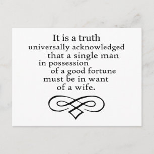 Stolz und Vorurteile Postkarte