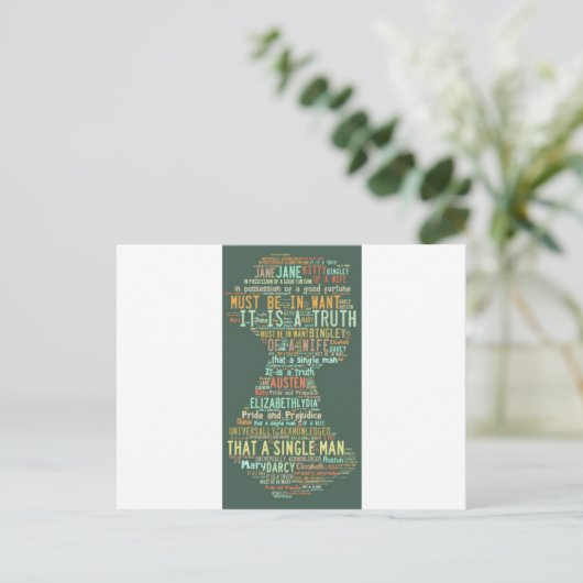 Stolz und Vorurteile Postkarte (Stehend Vorderseite)