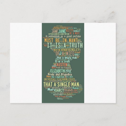 Stolz und Vorurteile Postkarte (Vorderseite)