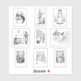 Stolz und Vorurteile Set Jane Austen Aufkleber