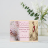 Stolz und Vorurteile Single Man, Jane Austen Postkarte (Stehend Vorderseite)