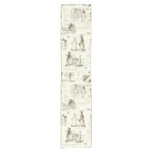 Stolz und Vorurteile über Beige-Toile-Angebot Kurzer Tischläufer (Vorderseite)