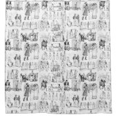 Stolz und Vorurteile Vintage Illustrationsfolie Duschvorhang (Vorderseite)