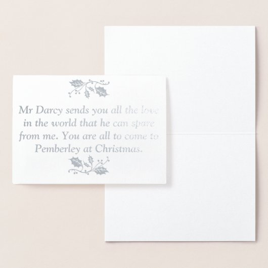 Stolz und Vorurteile Weihnachten Folienkarte (Anzeige)