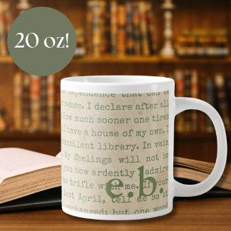 Stolz und Vorurteile Zitate Personalisierte Jumbo- Jumbo-Tasse