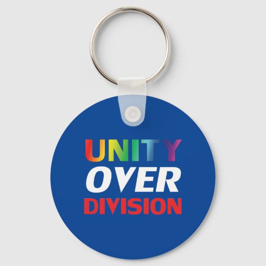 Stolz "Unity over Division", lgbtq, lgbt blue Schlüsselanhänger (Vorderseite)