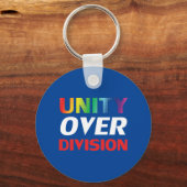 Stolz "Unity over Division", lgbtq, lgbt blue Schlüsselanhänger (Vorderseite)
