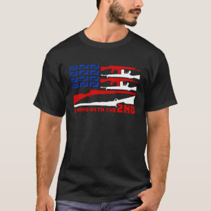 Stolz unterstützen die zweite Änderung Gun America T-Shirt