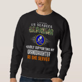 Stolz unterstützen meine Großtochter Proud Seabees Sweatshirt (Vorderseite)