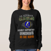 Stolz unterstützen meine Großtochter Proud Seabees Sweatshirt (Vorderseite)