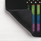 Stolz USA Amerika Regenbogenflagge LGBTQ gestört Mousepad (Ecke)