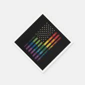 Stolz USA Amerika Regenbogenflagge LGBTQ gestört Serviette (Ecke)