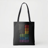 Stolz USA Amerika Regenbogenflagge LGBTQ gestört Tasche (Vorderseite)