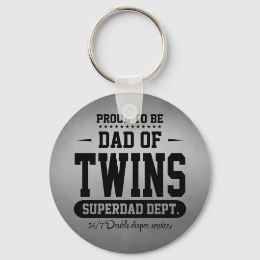 Stolz, Vater von Twins Superdad Dept. Schlüsselanhänger (Vorderseite)