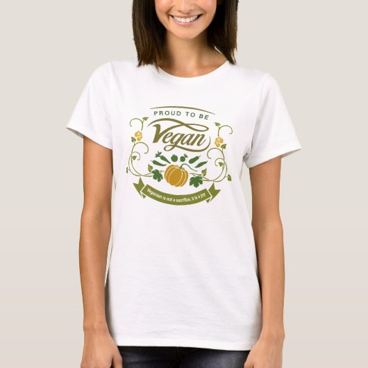 Stolz Vegan sein T-Shirt (Vorderseite)