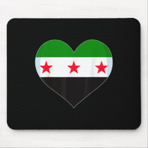 Stolz Vintage syrische Flagge freies Syrien Herz L Mousepad