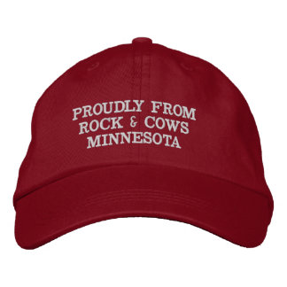 Stolz von Rocks und Kühen Minnesota Parody Hat Bestickte Baseballkappe