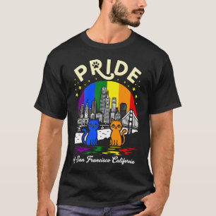 Stolz von San Francisco City California Cats Rainb T-Shirt