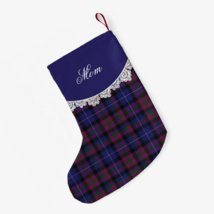 Stolz-von-Schottland-Tartan-Karostoff-Weihnachtsst Kleiner Weihnachtsstrumpf