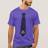 Stolz von Scotland Tartan Necktie & Golden Thistle T-Shirt (Vorderseite)