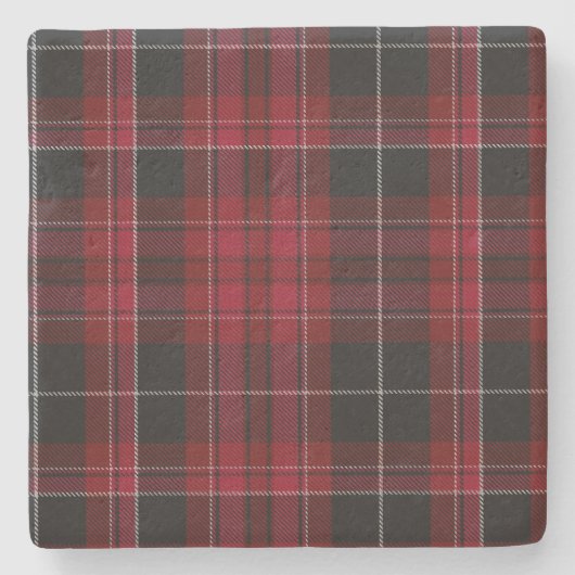 Stolz von Wales Tartan Kariert Stone Untersetzer (Vorderseite)
