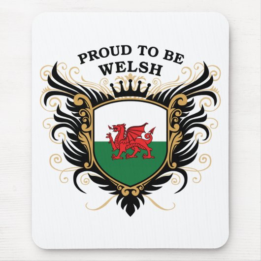Stolz, Waliser zu sein Mousepad (Vorne)