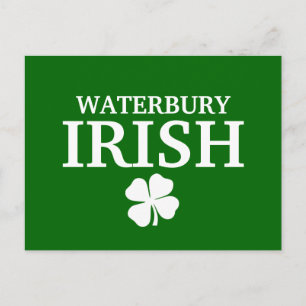 Stolz WATERBURY IRISH! St Patrick's Day Postkarte