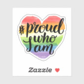 Stolz, wer ich bin aufkleber (Blatt)