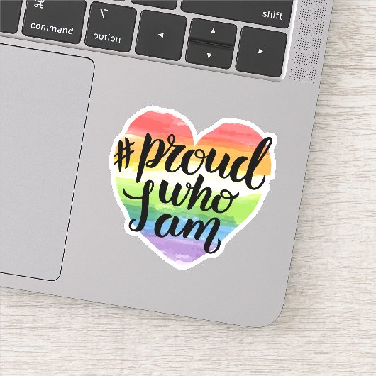Stolz, wer ich bin aufkleber (Detail)
