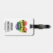 Stolz, wer ich bin gepäckanhänger (Rückseite horizontal)