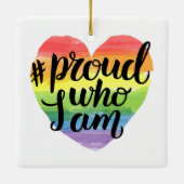 Stolz, wer ich bin keramikornament (Rückseite)